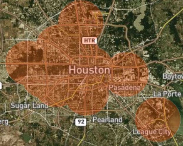 Houston Wireless Internet Coverage Map